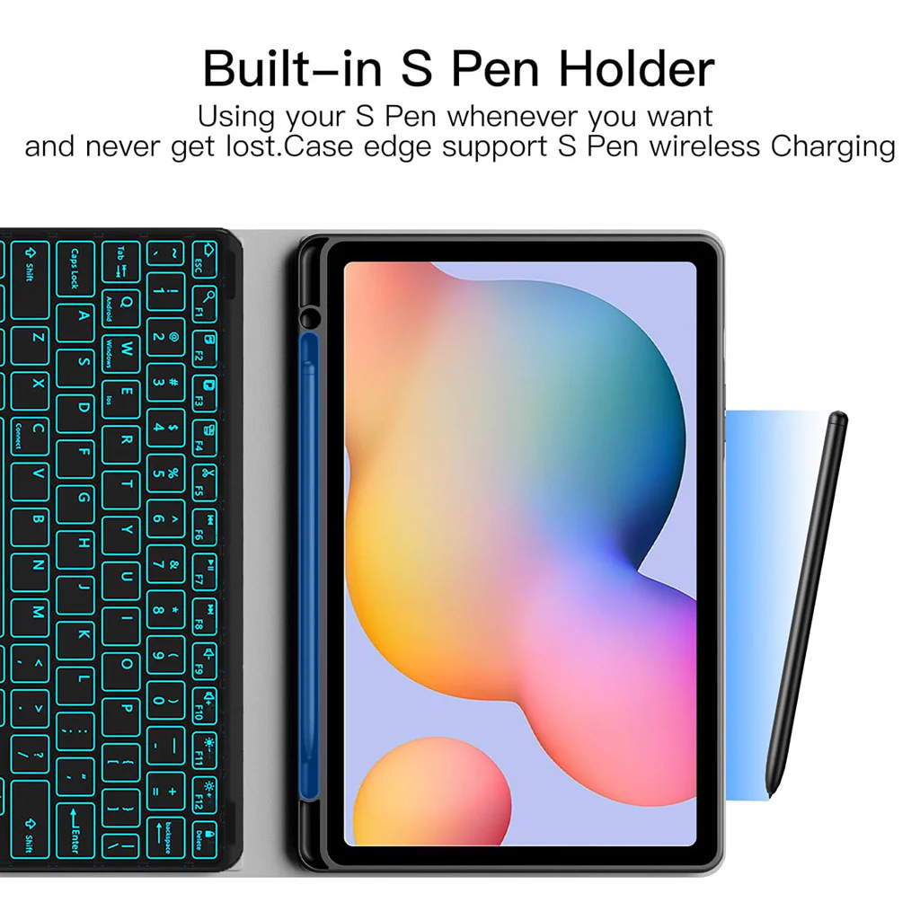 Keyboard Case for Samsung Galaxy Tab A11 Plus and A9+ 11 inch Folio Cover - Image 6