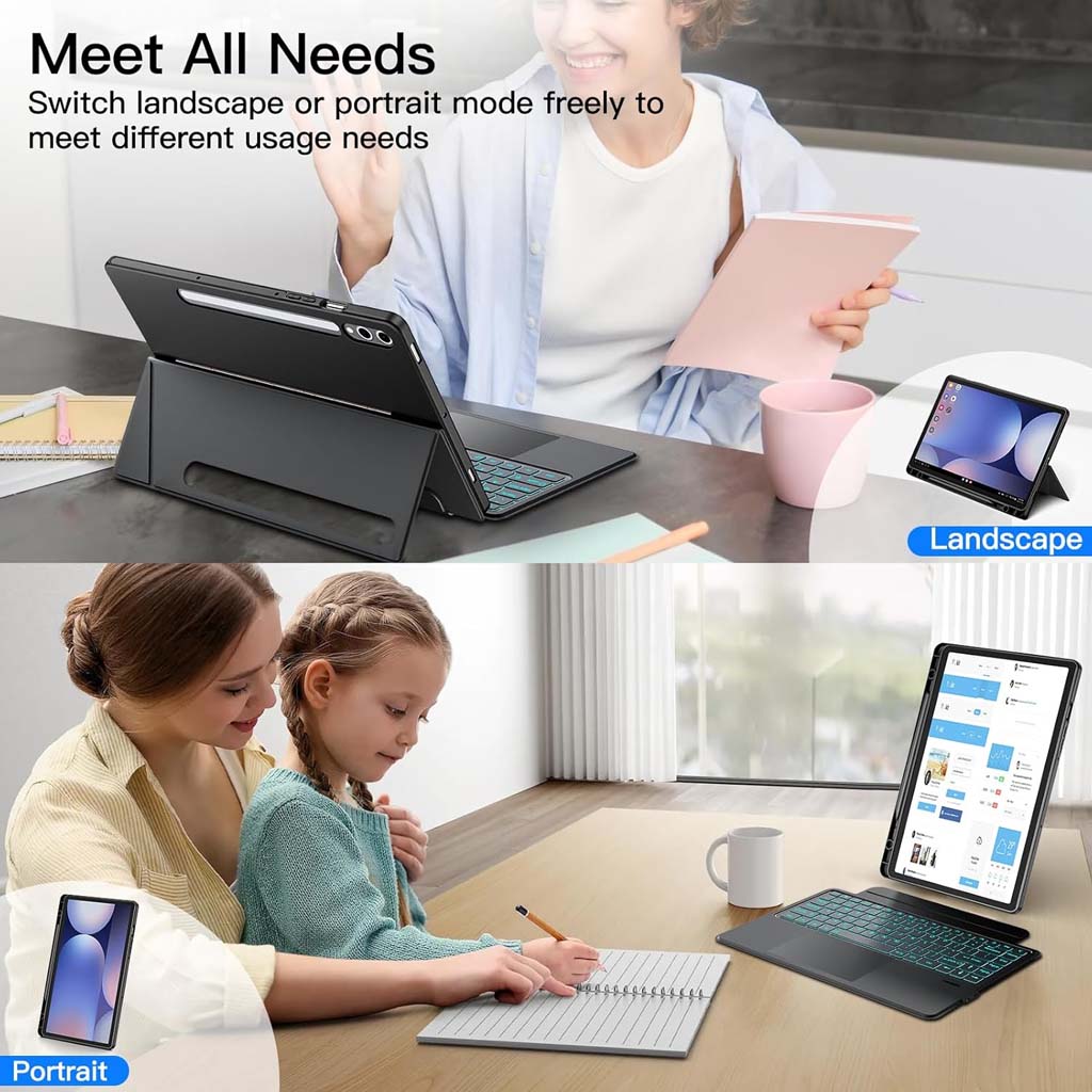 Keyboard Case for Samsung Galaxy Tab S10, S9, S8 Ultra 14.6 inch Cover - Image 5