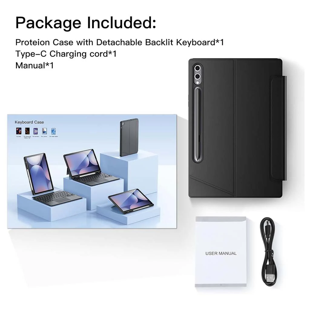 Keyboard Case for Samsung Galaxy Tab S10, S9, S8 Ultra 14.6 inch Cover - Image 9