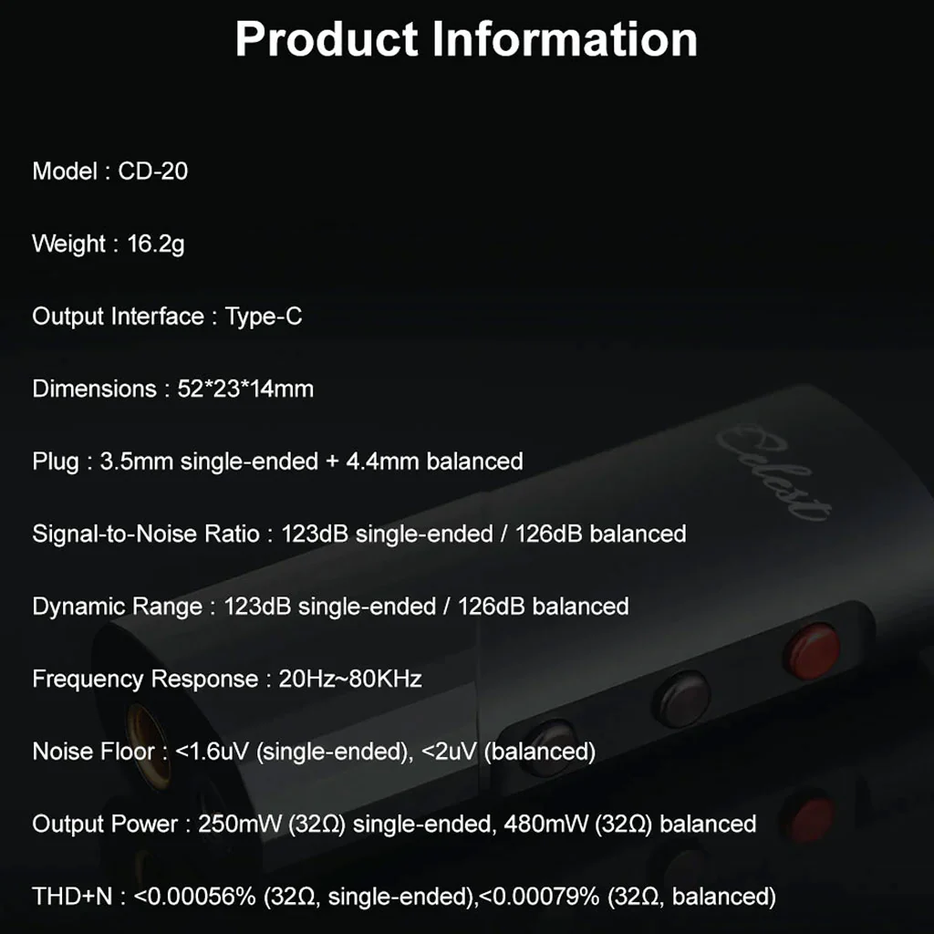 KINERA - Celest CD-20 ES9039Q2M Portable DAC & AMP - Image 15