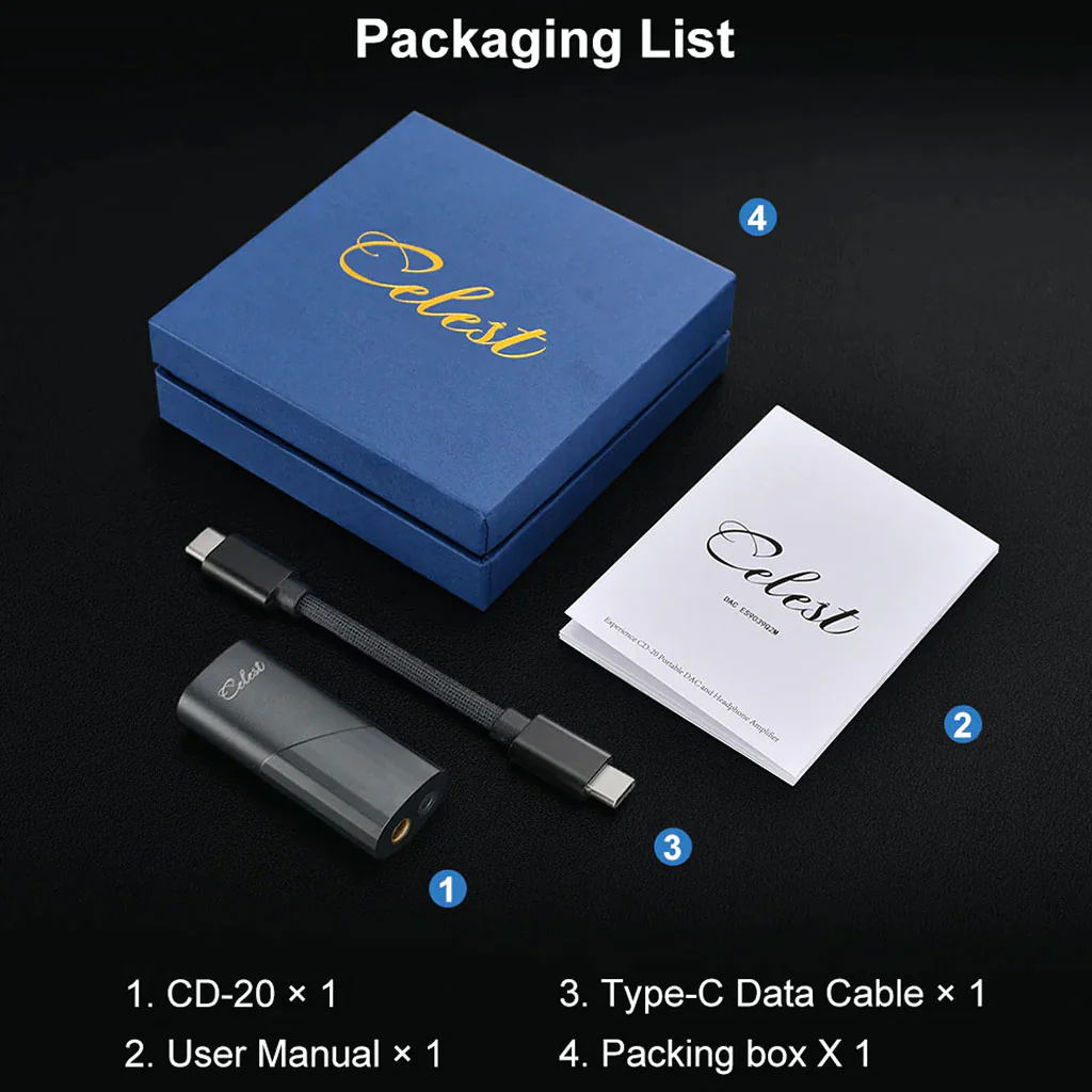KINERA - Celest CD-20 ES9039Q2M Portable DAC & AMP - Image 16