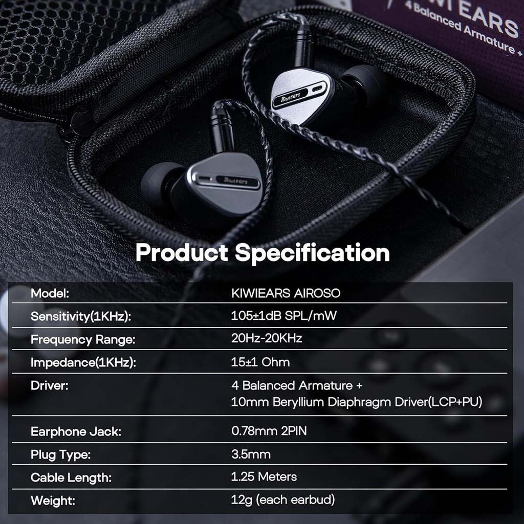 Kiwi Ears- Airoso 1DD + 4BA Hybrid IEM - Image 11