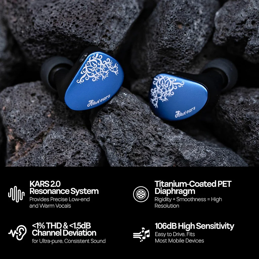 Kiwi Ears - Cadenza II 10mm Titanium-Coated PET DD In-Ear Monitor - Image 3