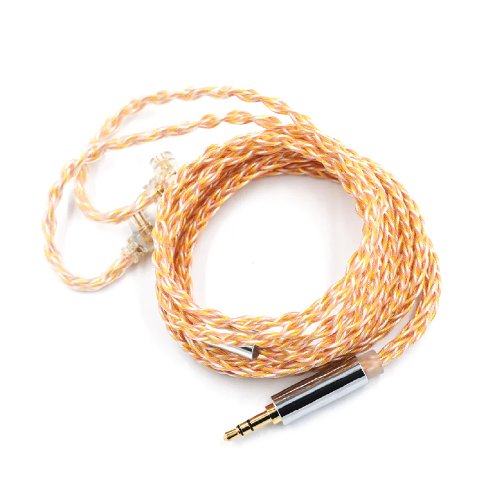 KZ - 8 Core Gold Silver Upgrade Cable For IEM