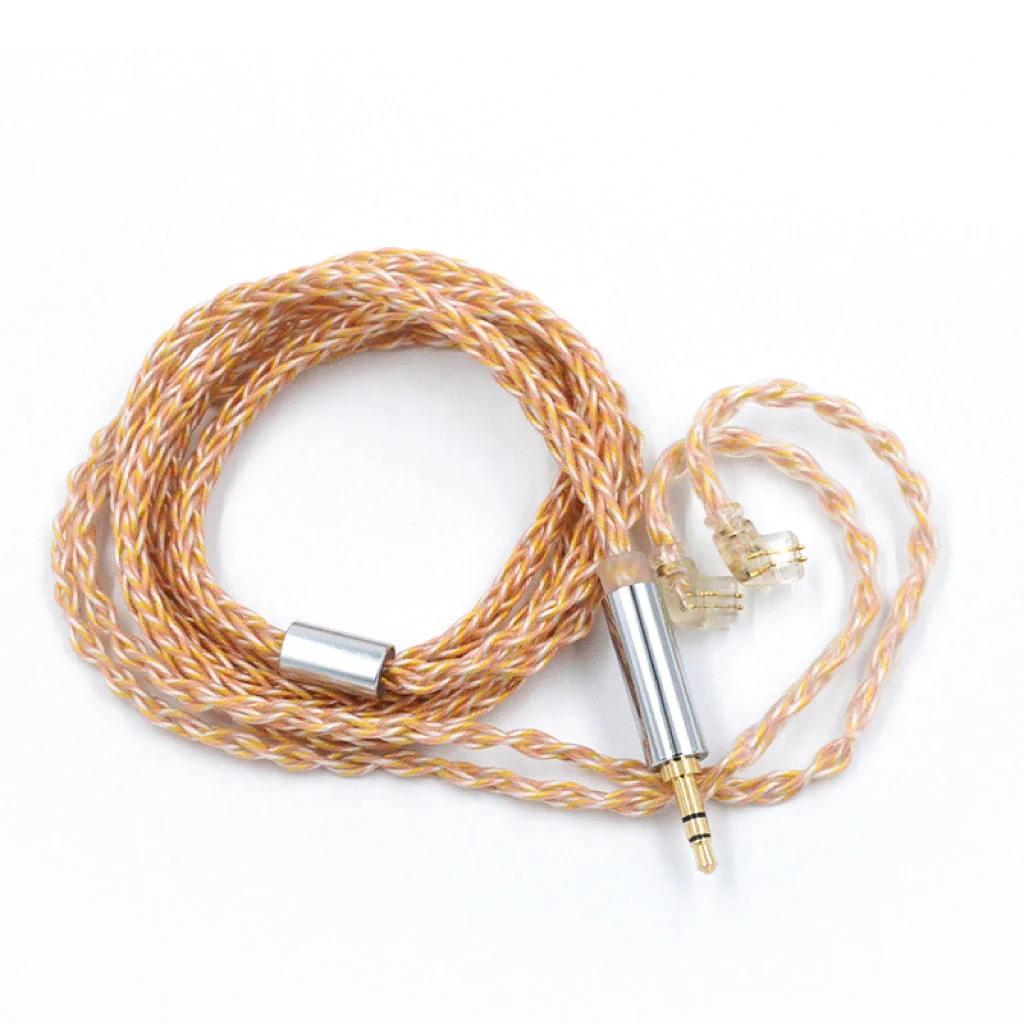 KZ - 8 Core Gold Silver Upgrade Cable For IEM - Image 3