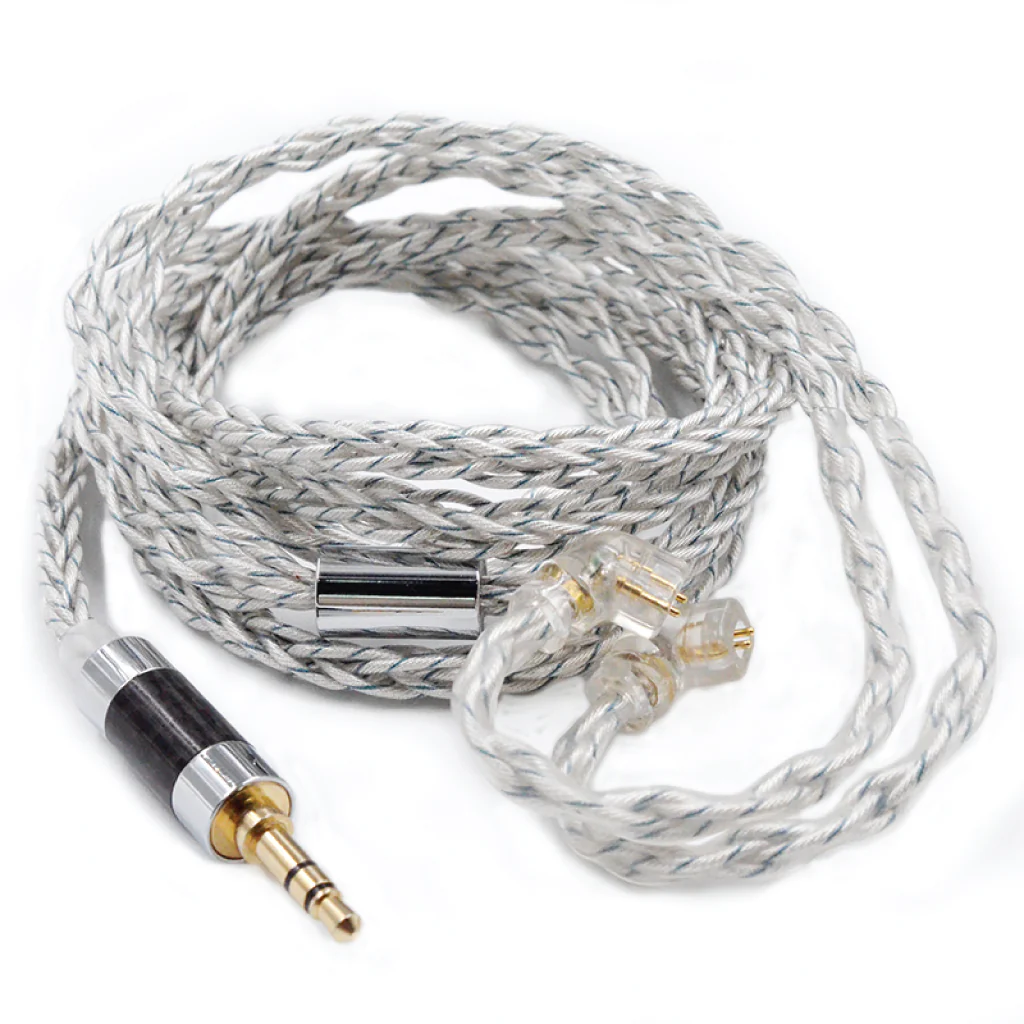 KZ - 8 Core Silver Blue Mixed Upgrade Cable for IEM