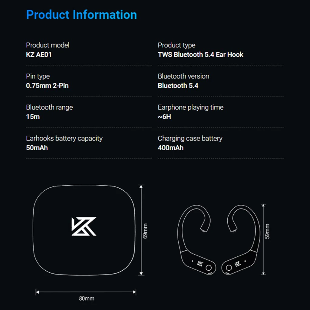 KZ AE01 TWS Bluetooth Adapter for IEMs - Image 16