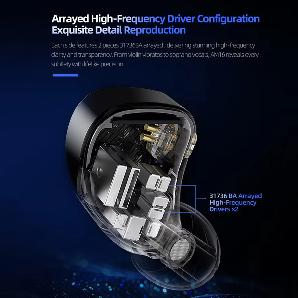 KZ - AM16 Sixteen Driver HiFi In-Ear Monitors - Image 9