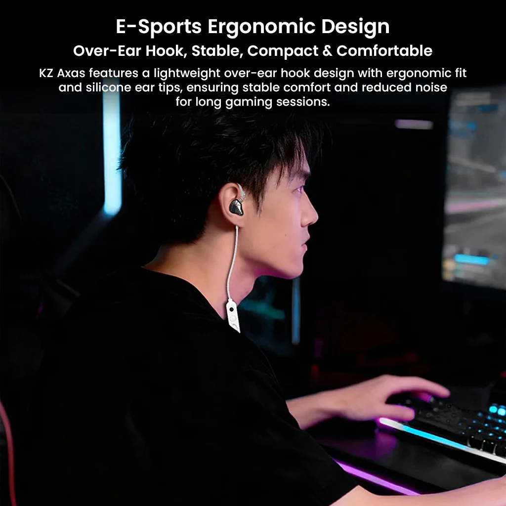 KZ - Axas Gaming IEM with DSP Sound Card & Dual Microphones - Image 15