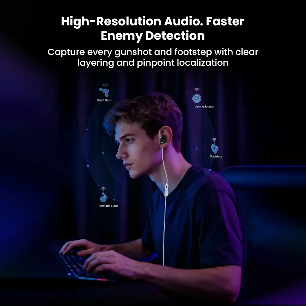 KZ- Phantom Dynamic Driver Flagship Esports Gaming In-Ear Monitor - Image 13
