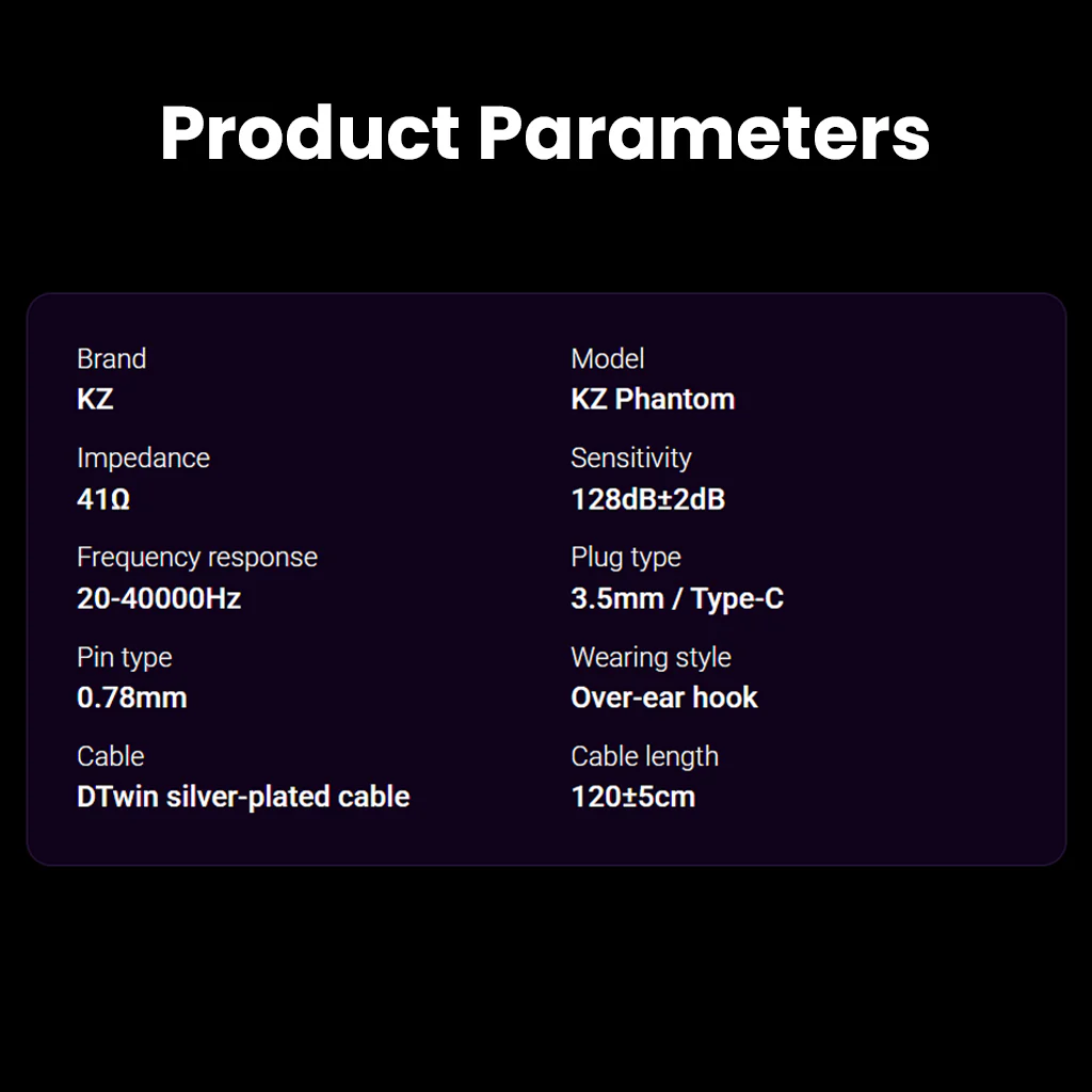 KZ- Phantom Dynamic Driver Flagship Esports Gaming In-Ear Monitor - Image 14