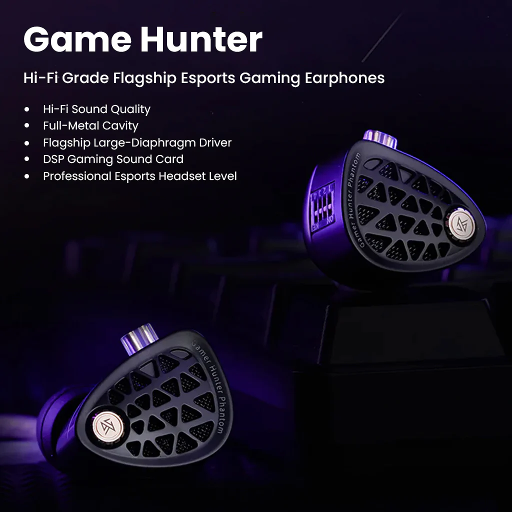 KZ- Phantom Dynamic Driver Flagship Esports Gaming In-Ear Monitor - Image 2