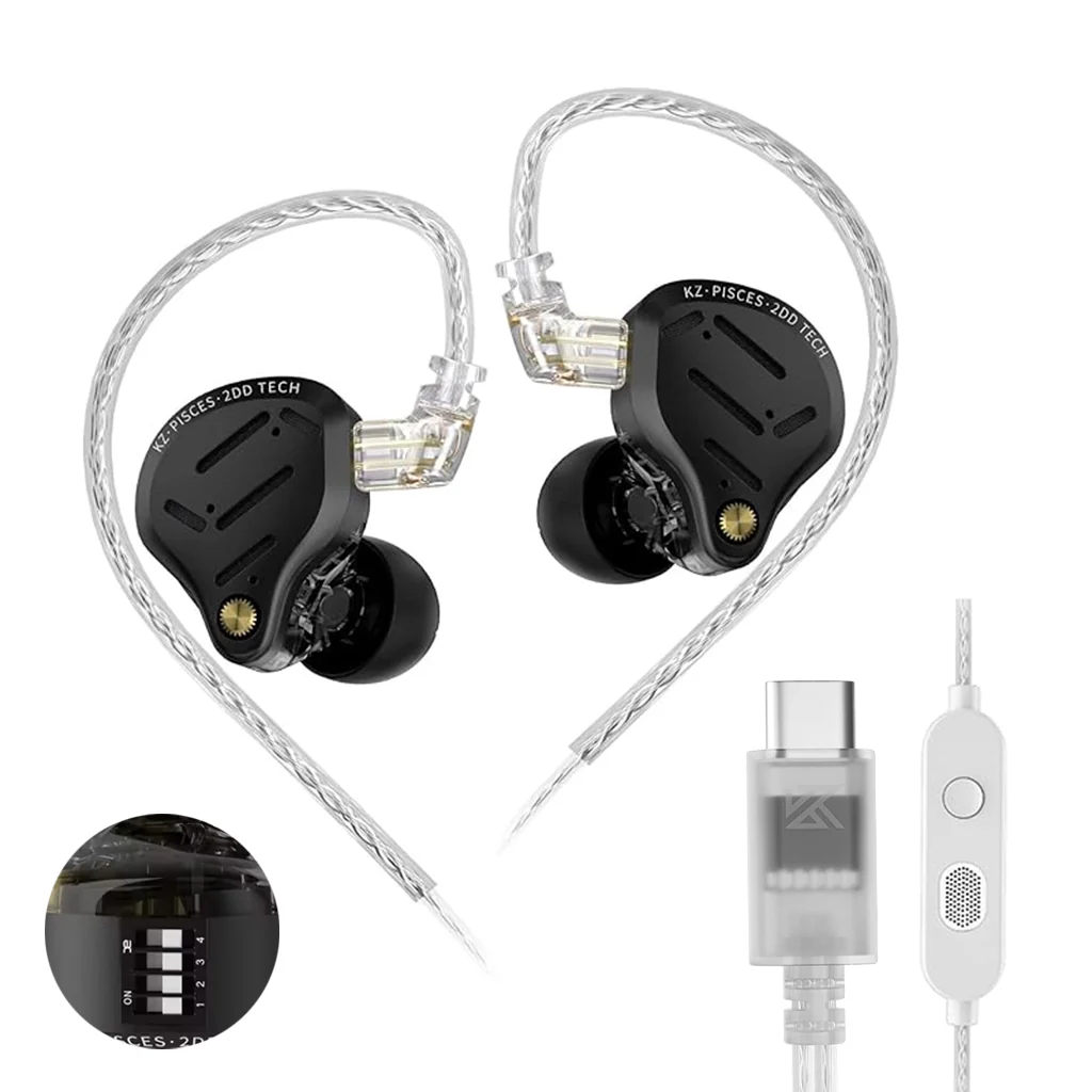 KZ- Pisces 10mm + 8mm Dual Dynamic Driver In-Ear Monitor