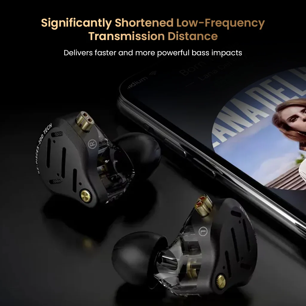KZ- Pisces 10mm + 8mm Dual Dynamic Driver In-Ear Monitor - Image 10