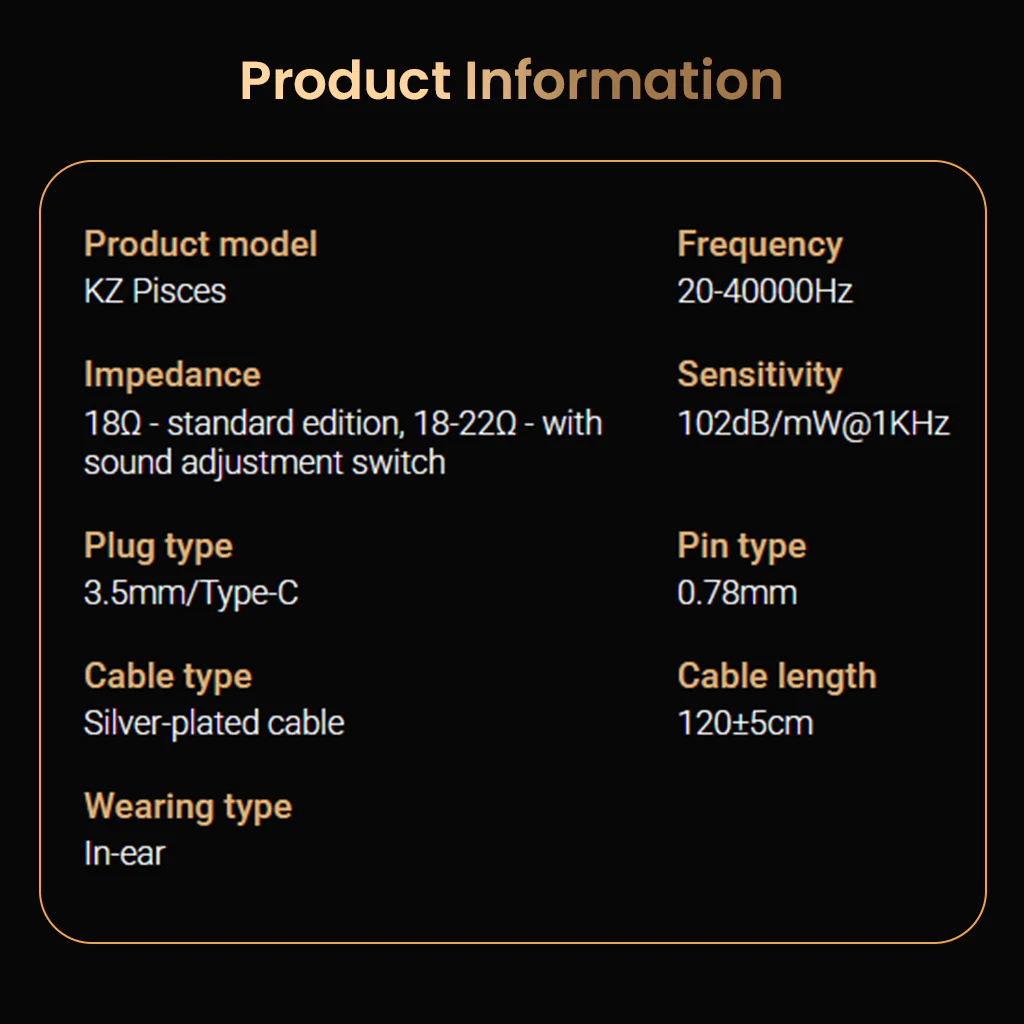 KZ- Pisces 10mm + 8mm Dual Dynamic Driver In-Ear Monitor - Image 14