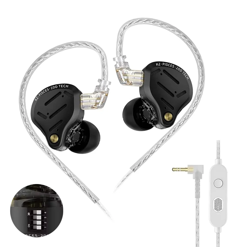 KZ- Pisces 10mm + 8mm Dual Dynamic Driver In-Ear Monitor - Image 18