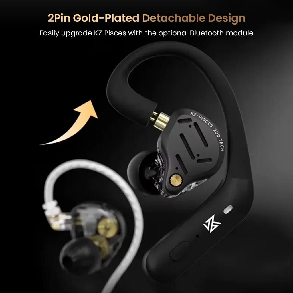 KZ- Pisces 10mm + 8mm Dual Dynamic Driver In-Ear Monitor - Image 7