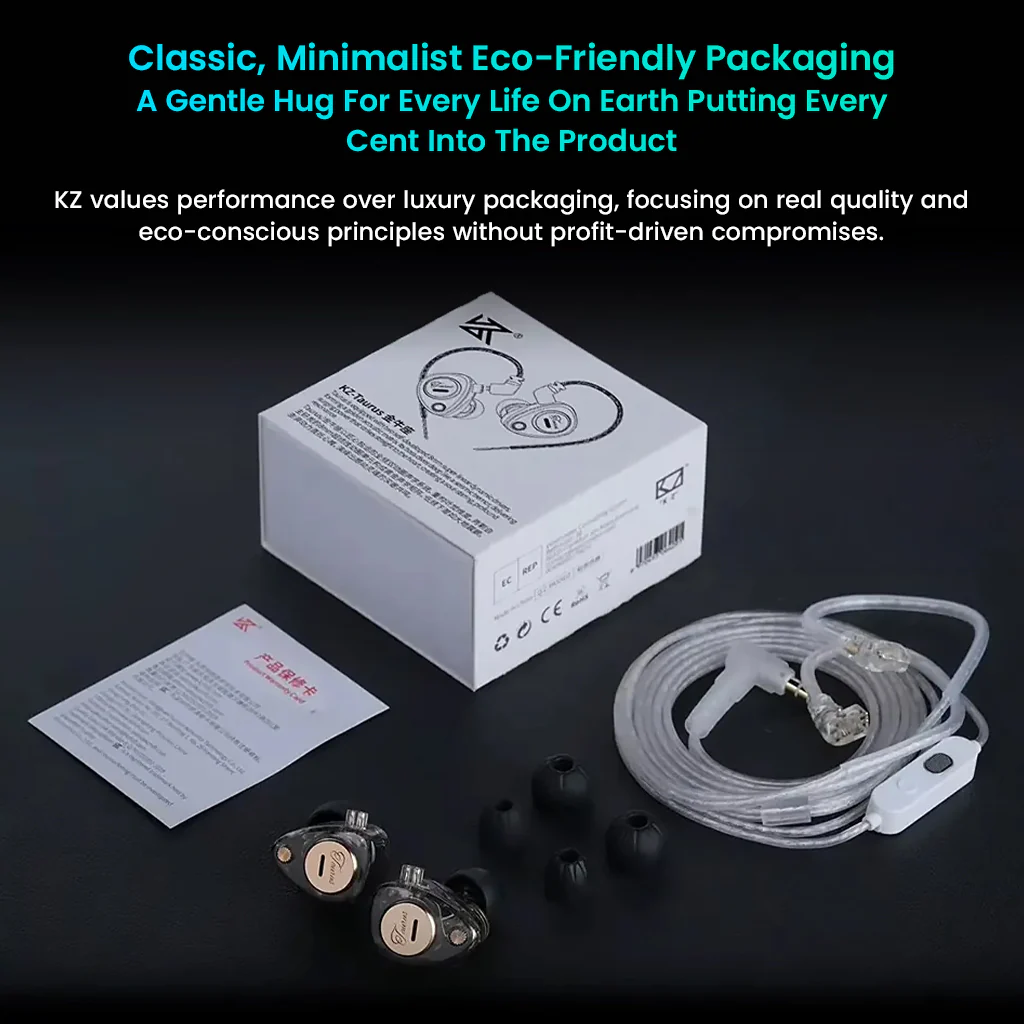 KZ- Taurus Dual 8mm Dynamic Drivers IEM - Image 12