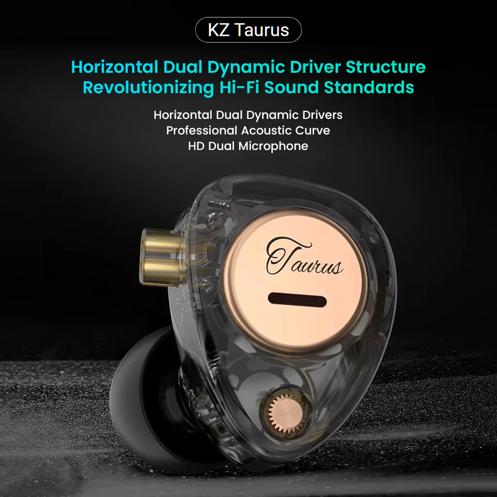 KZ- Taurus Dual 8mm Dynamic Drivers IEM - Image 2