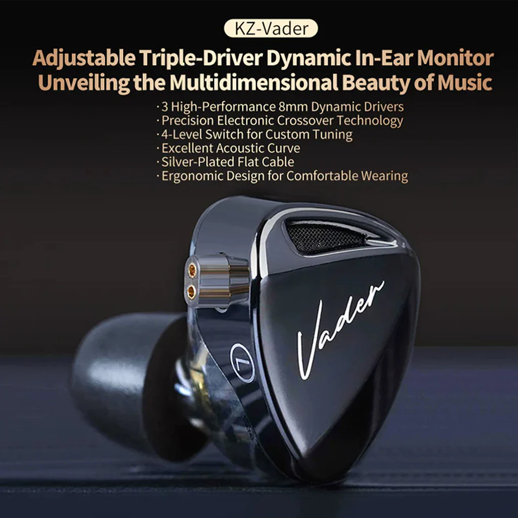 KZ - Vader 8mm Triple Dynamic Driver IEM - Image 8