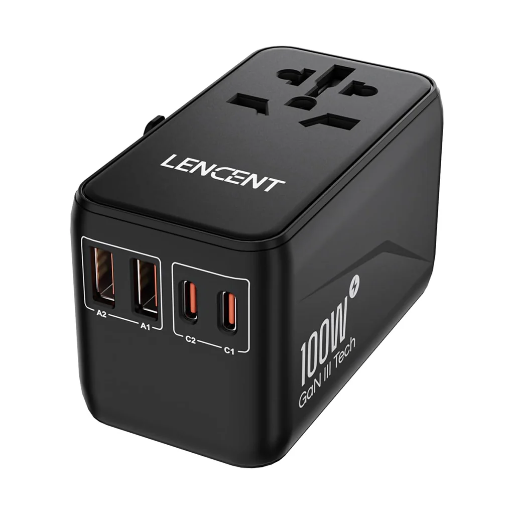 LENCENT GaN III 100W Universal Travel Adapter