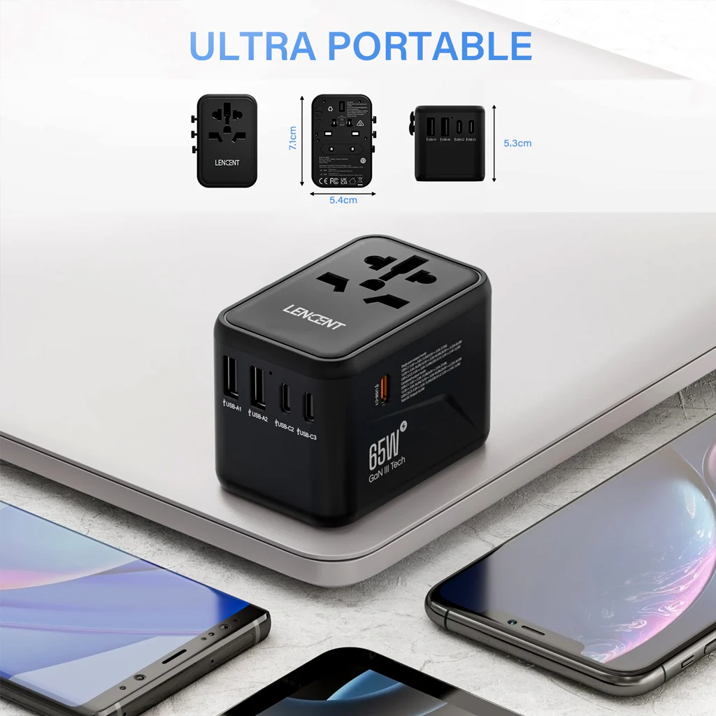 LENCENT GaN III 65W Universal Travel Adapter - Image 13