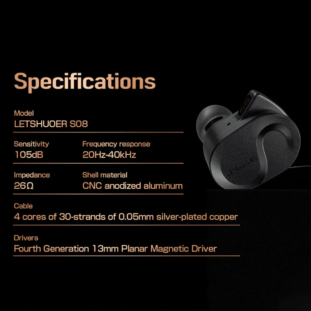 LETSHUOER - S08 13mm Planar Driver IEM - Image 15