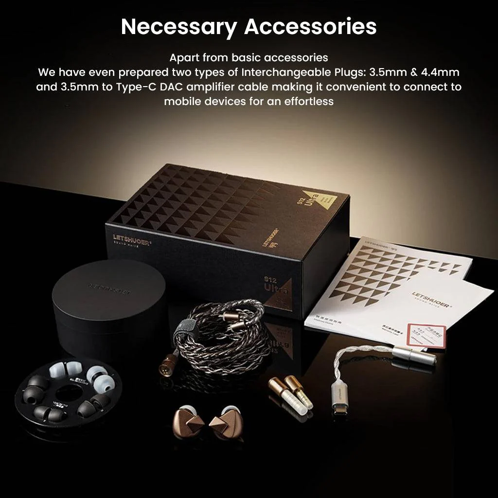 LETSHUOER – S12 Ultra 14.8mm Planar Magnetic Driver IEM - Image 11