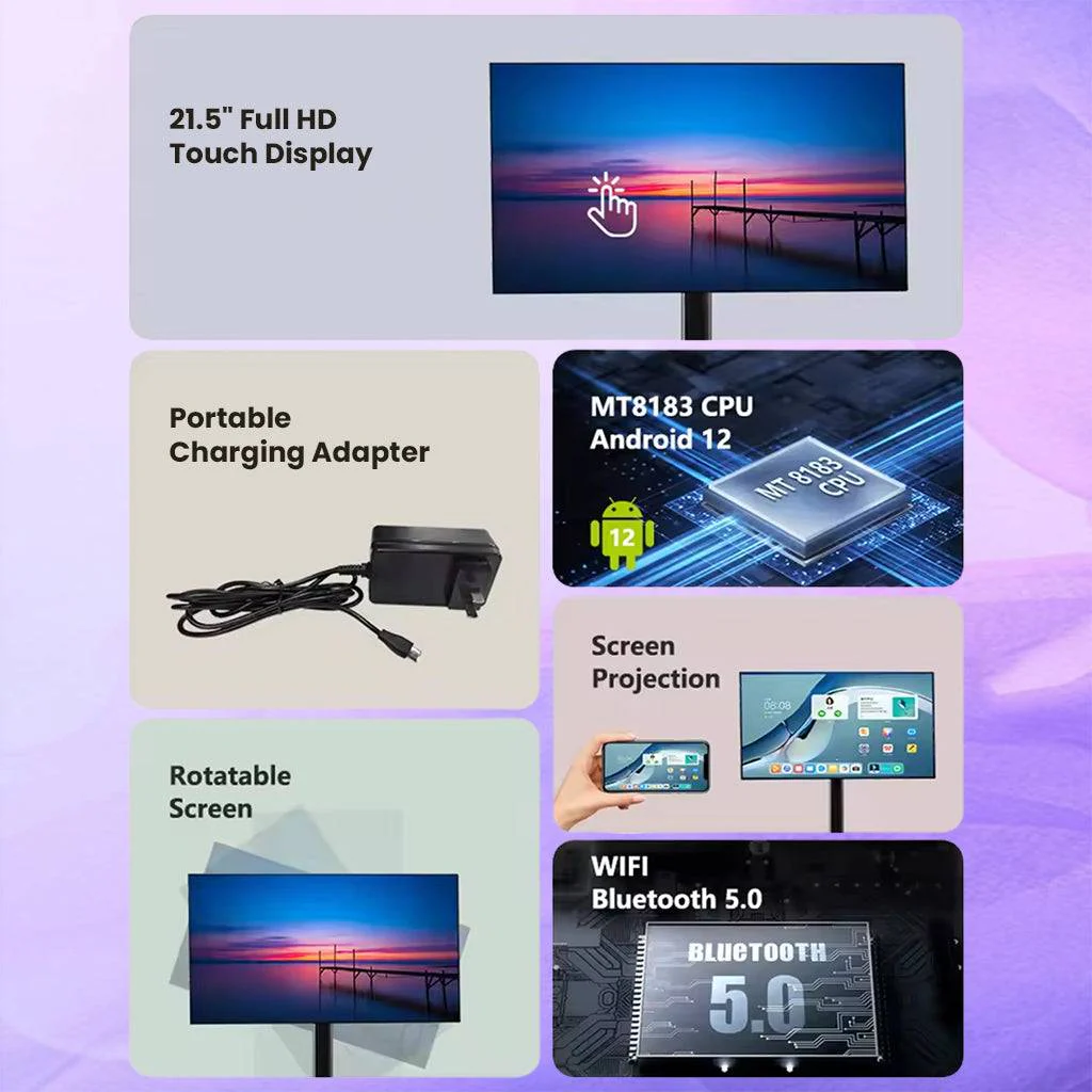 LINGQI - 21.5" Android 12 Touch Screen Digital Standee (4GB/64GB) - Image 8