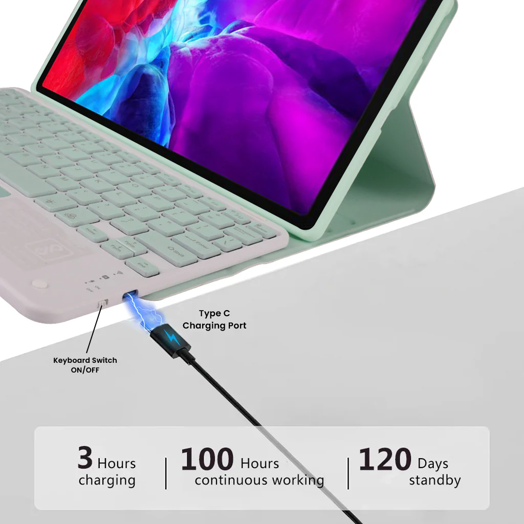 LX103T Keyboard Case Cover for Lenovo Tab M10 FHD Plus 2nd Gen/ K10 10.3 - Image 19