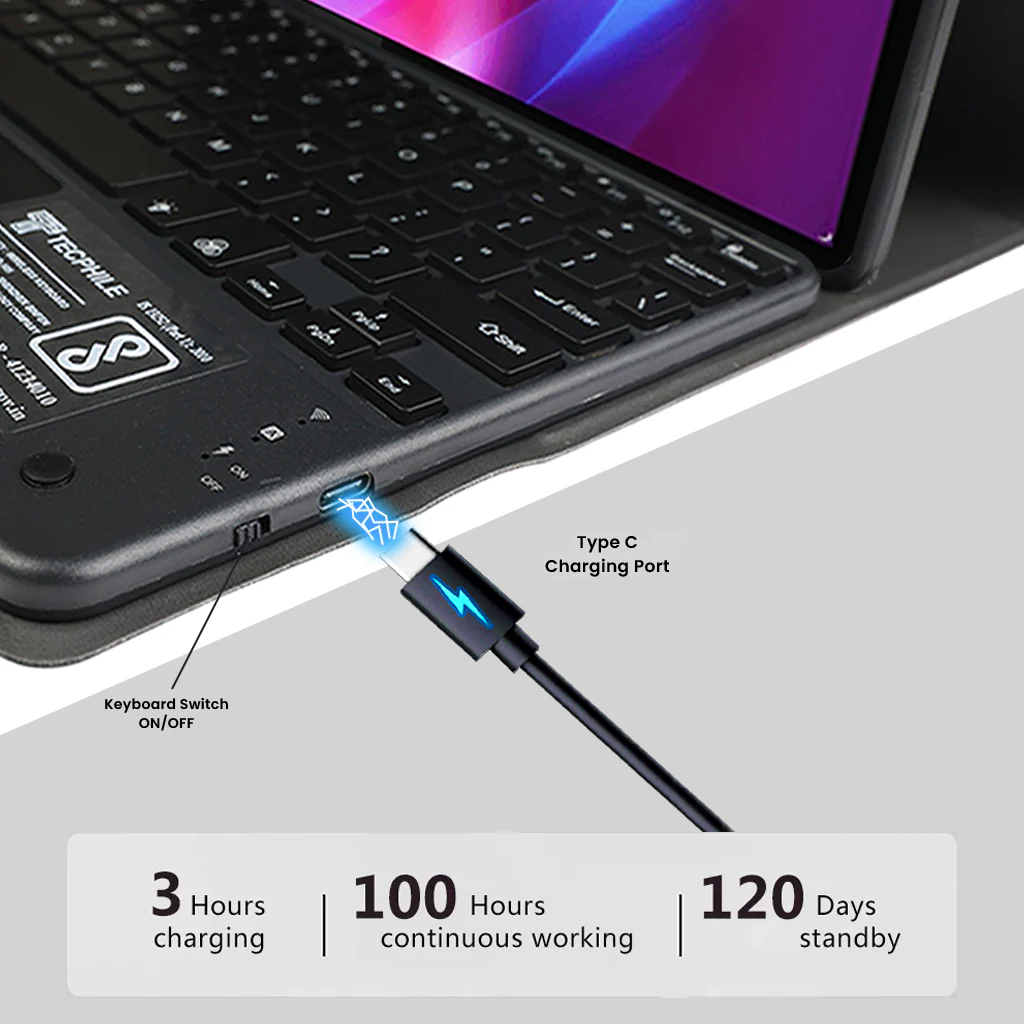LX103T Keyboard Case Cover for Lenovo Tab M10 FHD Plus 2nd Gen/ K10 10.3 - Image 20