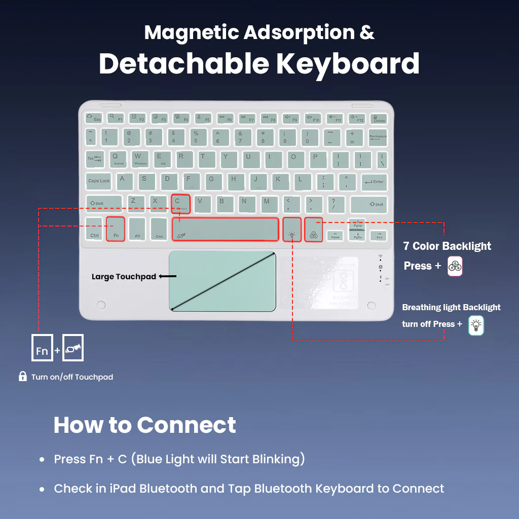 LX115T Keyboard Case for Lenovo Tab P11 (2nd Gen)/ P11 Pro/ Pad Pro 11.5 - Image 13