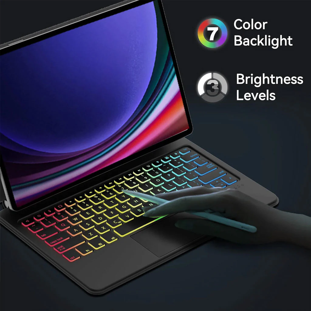 M11P-S9+ Keyboard Case for Samsung Galaxy Tab S10+ Plus/ S9 FE+/ S9 Plus 12.4 - Image 10