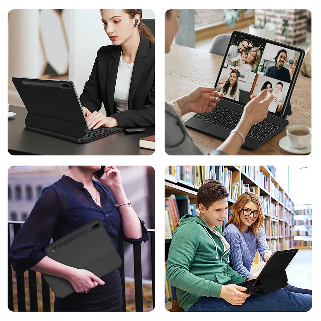 M11P-S9+ Keyboard Case for Samsung Galaxy Tab S10+ Plus/ S9 FE+/ S9 Plus 12.4 - Image 13