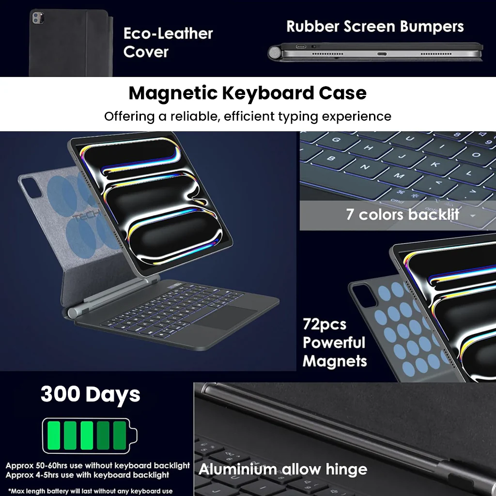 Magic Keyboard Case for iPad Pro 13 inch M5/M4 Floating Cantilever Stand - Image 15