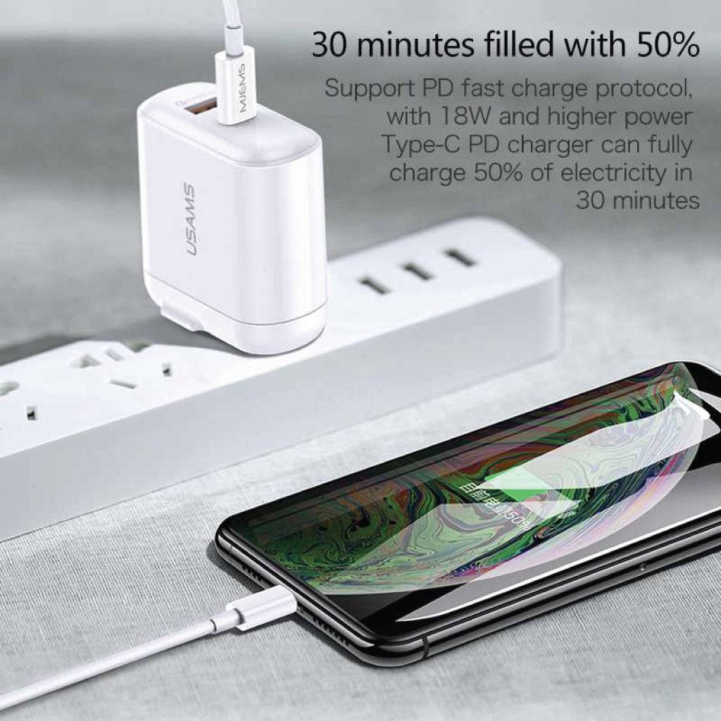USAMS US-SJ329 USB C To Lightning Cable - Image 4