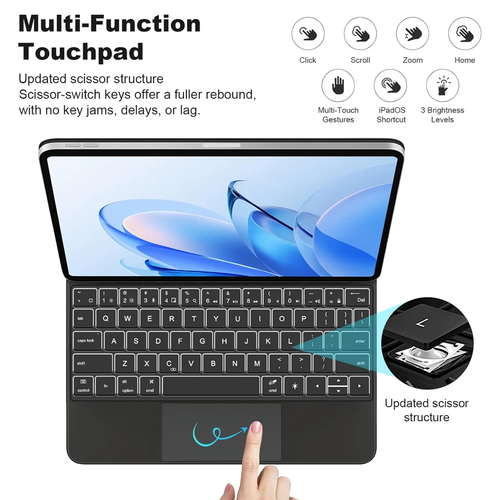 MK-M7112 Magic keyboard Case for Xiaomi Pad 7 / 7 Pro 11.2” - Image 6
