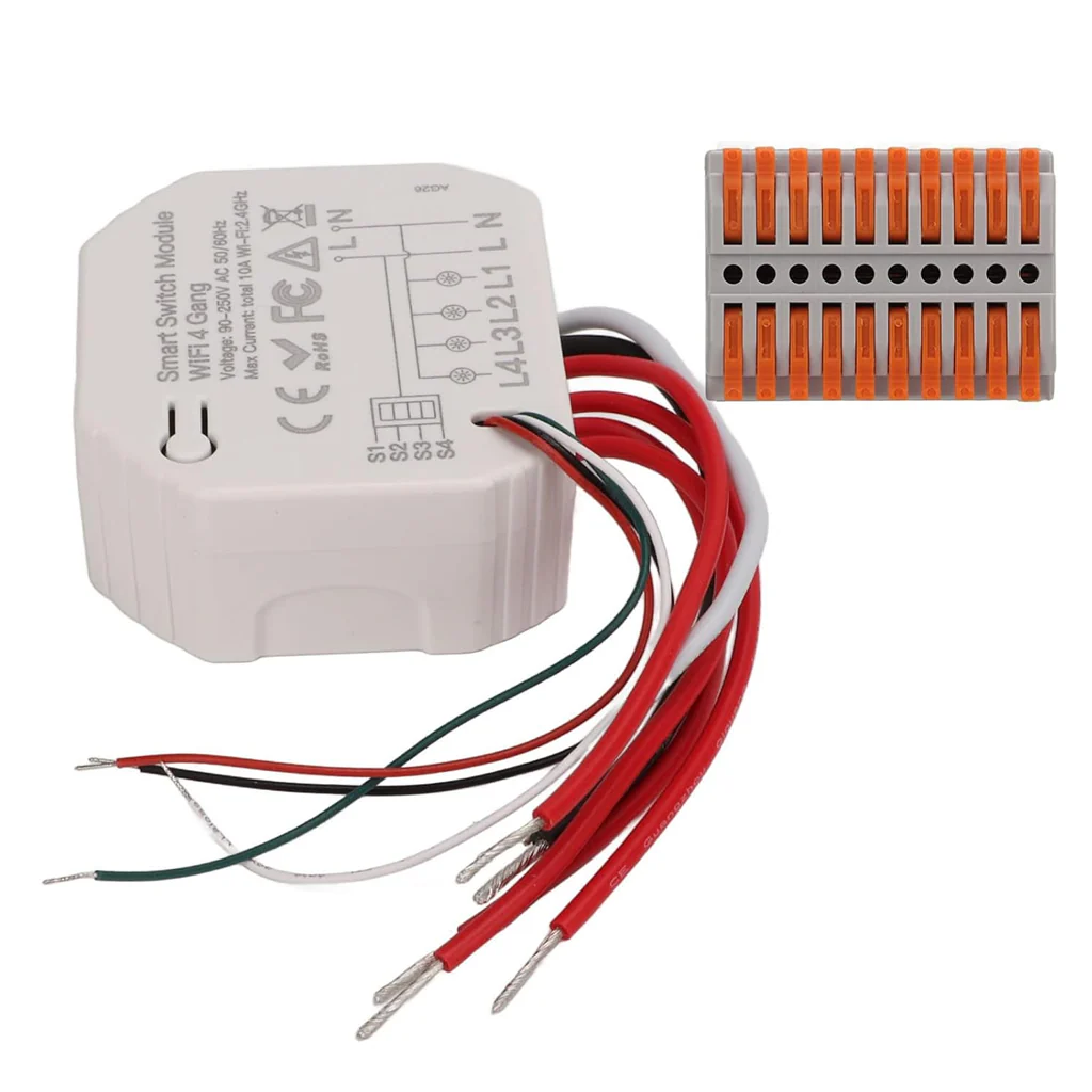 MOES 104D 4Gang 10A WiFi Switch Module - Image 7