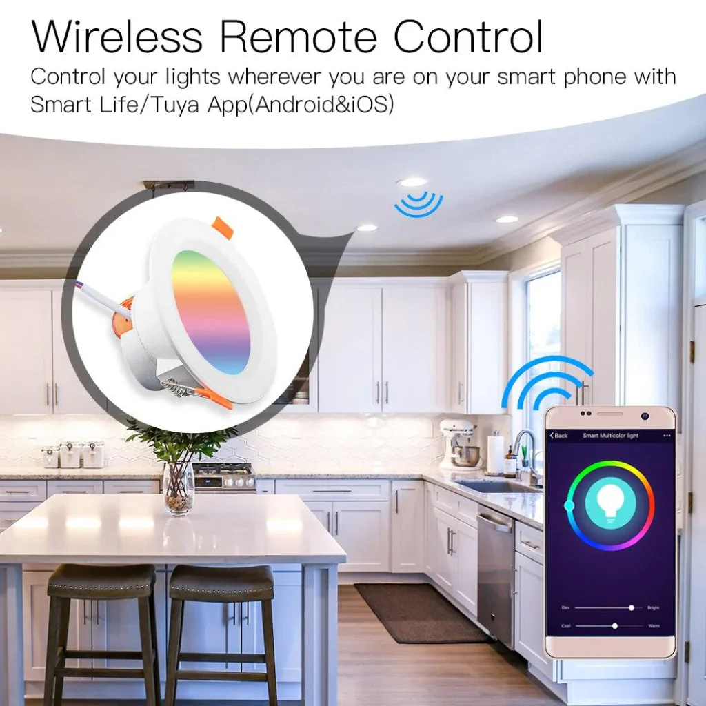 MOES - 7W WiFi RGB+C+W Smart LED Downlight - Image 2