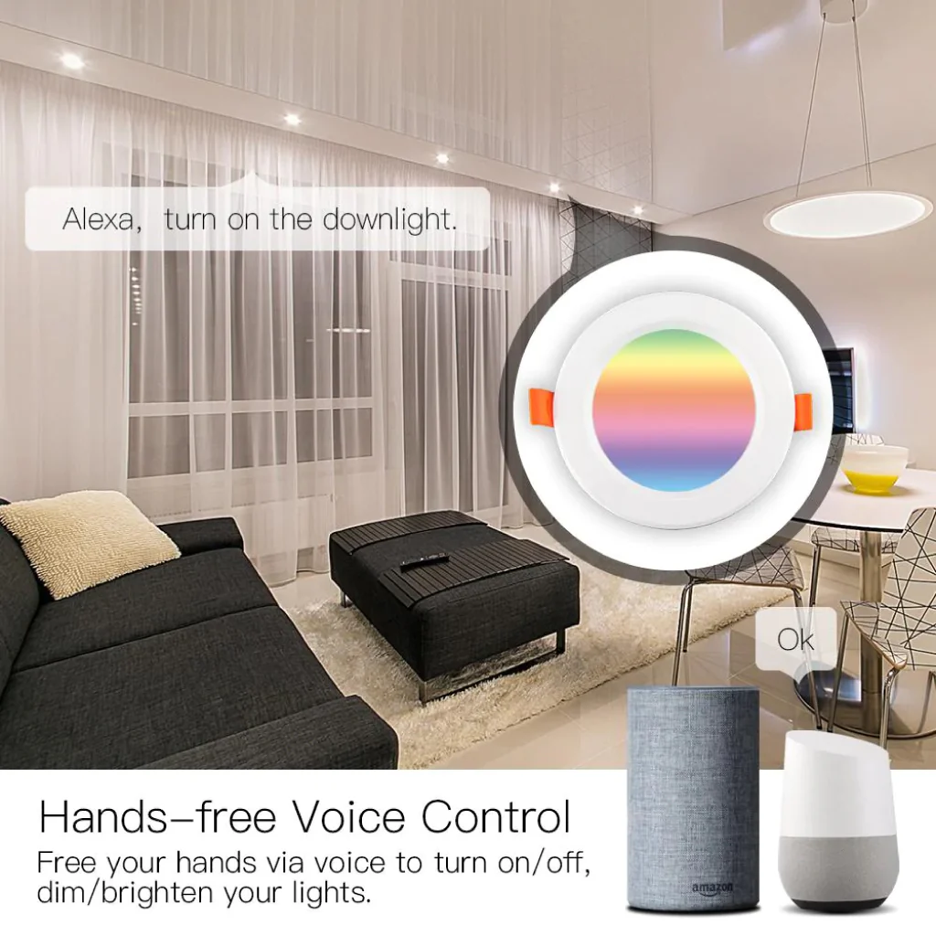 MOES - 7W WiFi RGB+C+W Smart LED Downlight - Image 4