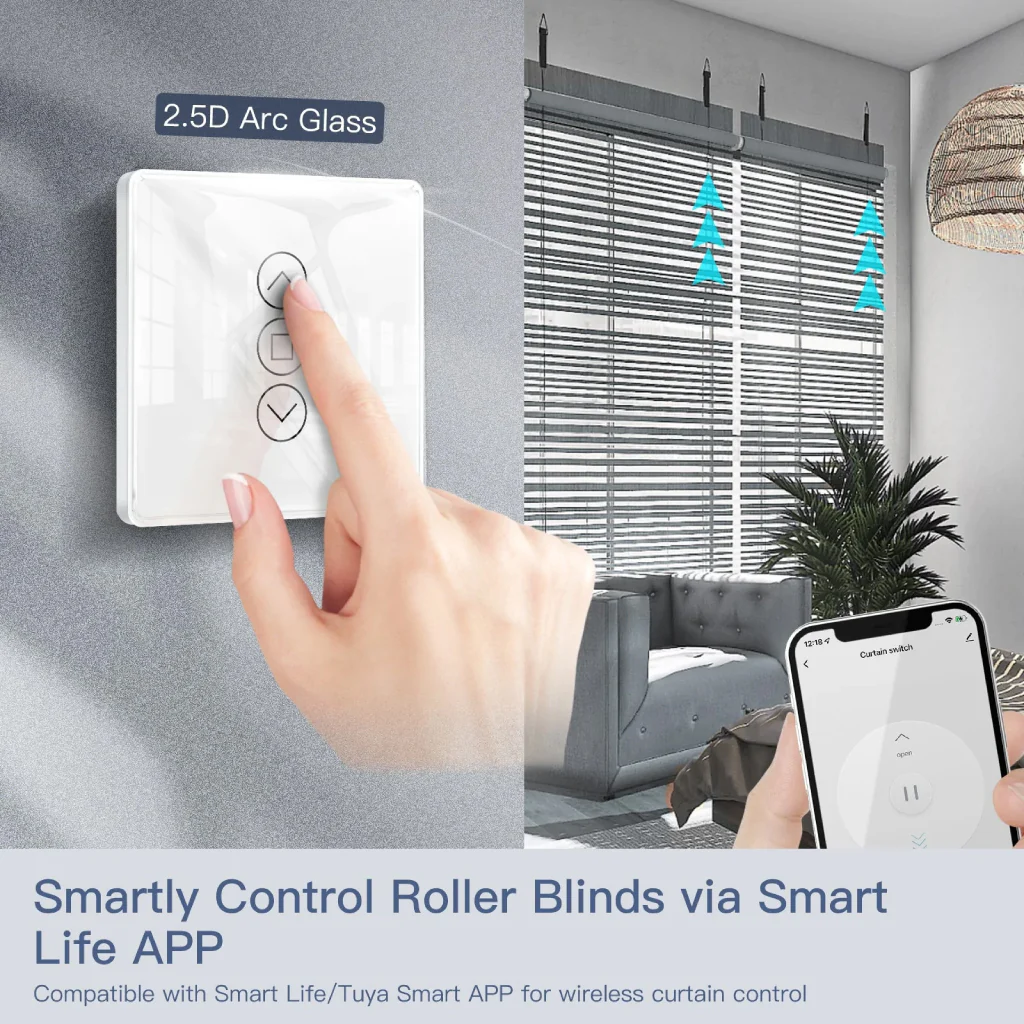 MOES - Smart WiFi+RF Curtain Switch - Image 3