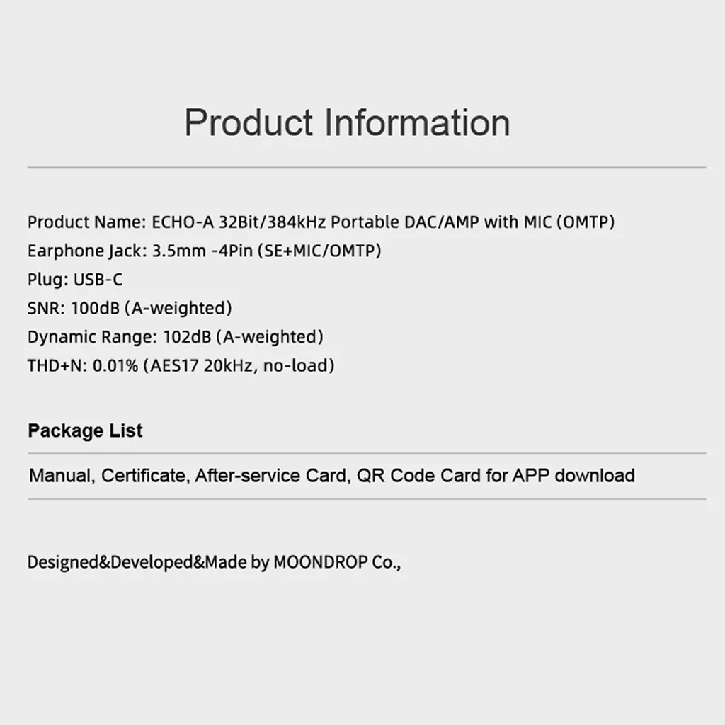 MOONDROP- ECHO-A SOC chip USB-C to 3.5mm Portable DAC & AMP - Image 7