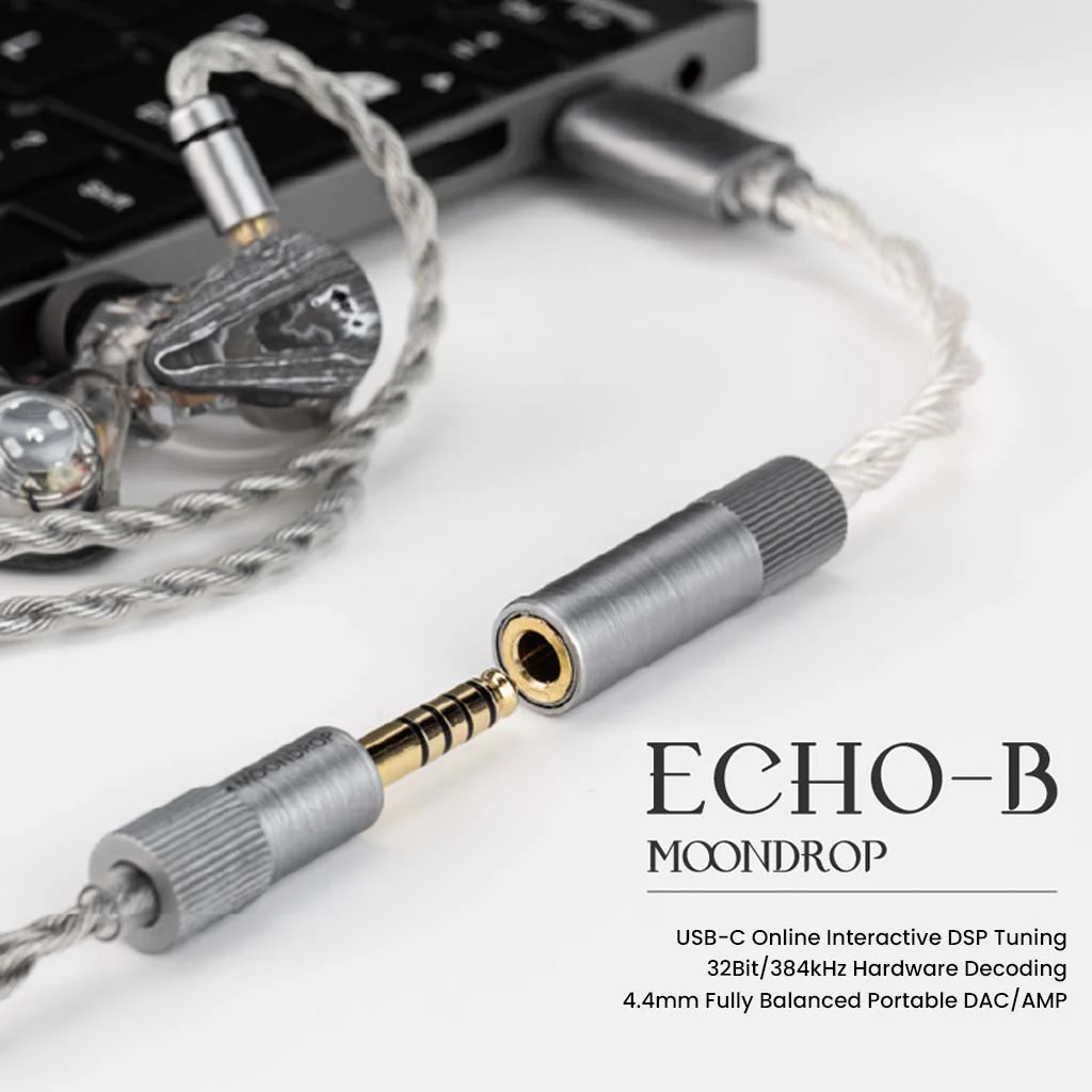 MOONDROP- ECHO-B USB-C to 4.4mm DSP Version Portable DAC & AMP - Image 2