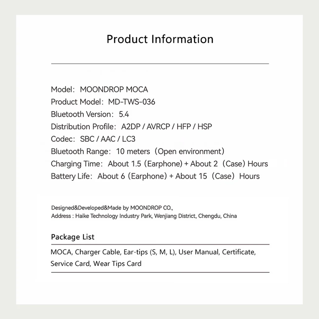 MOONDROP MOCA HiFi TWS Earphones - Image 17