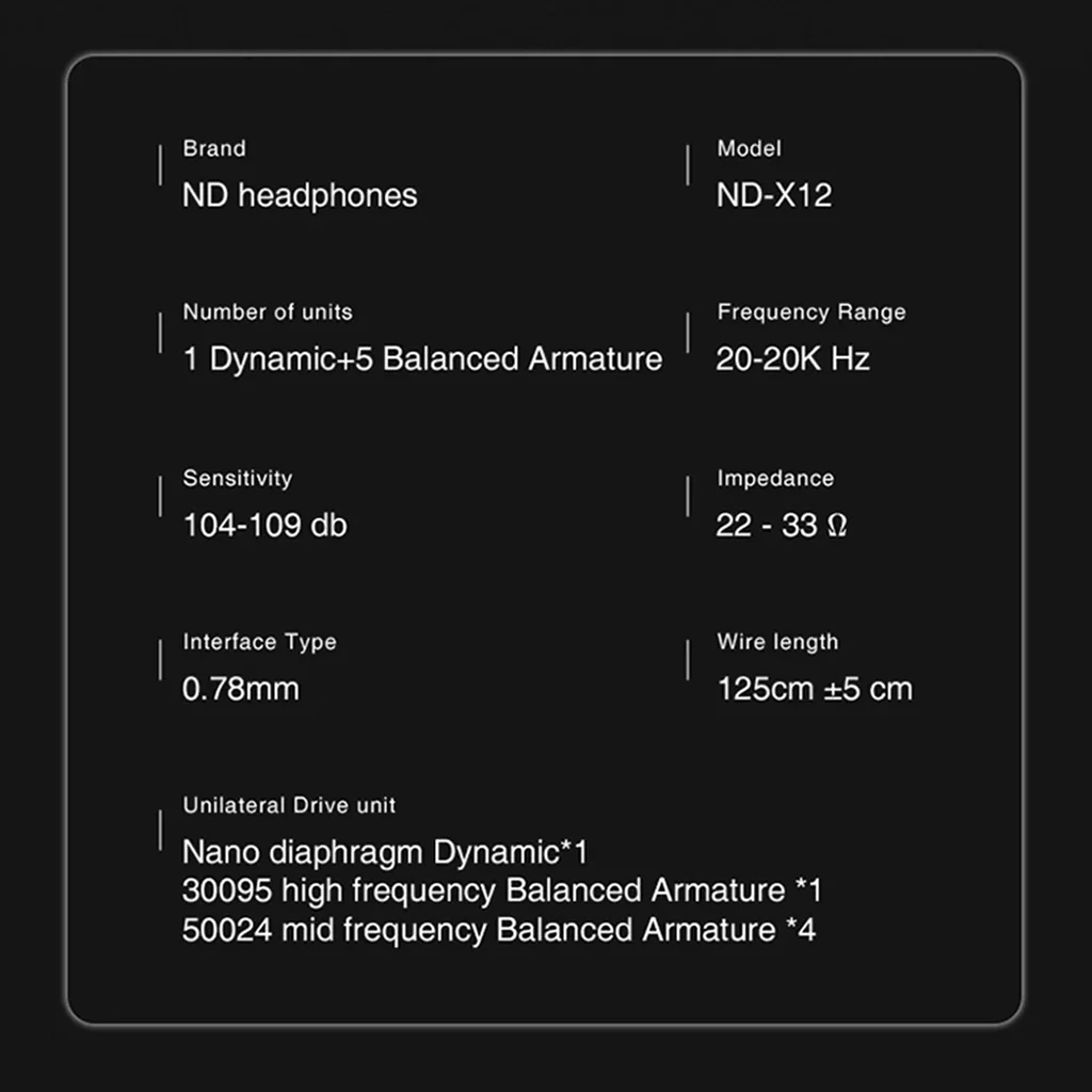 ND X12 (1DD + 5BA) Hybrid IEM - Image 9