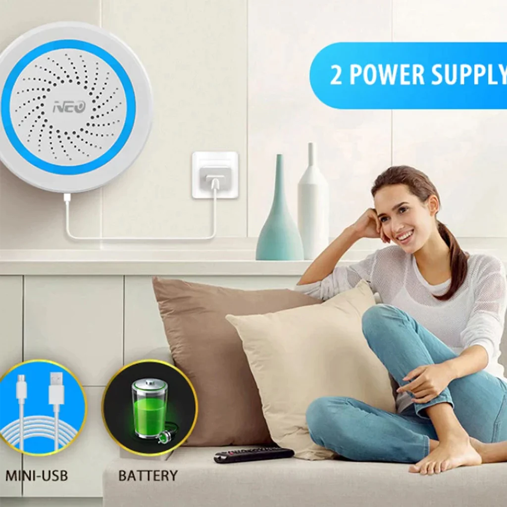 NEO - NAS AB02 Smart Siren with Temperature & Humidity Sensor - Image 5