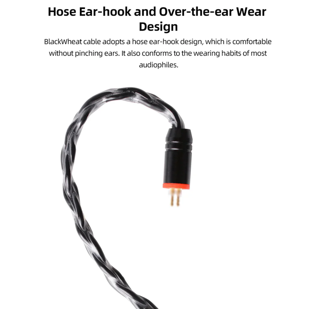 NiceHCK- BlackWheat 8-Core Silver-Plated Copper Upgrade Cable - Image 5