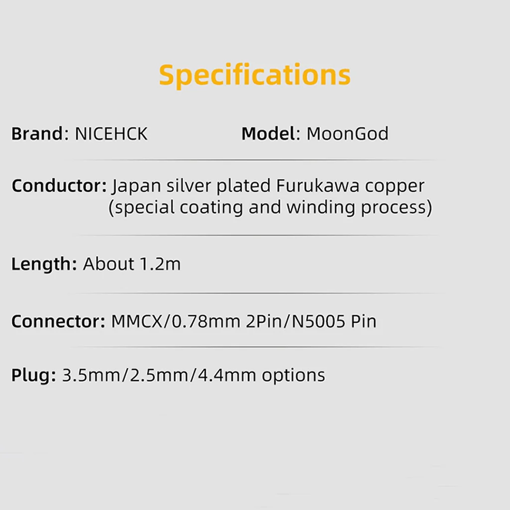 NiceHCK Moongod Japan Silver Upgrade Cable for IEMs - Image 6