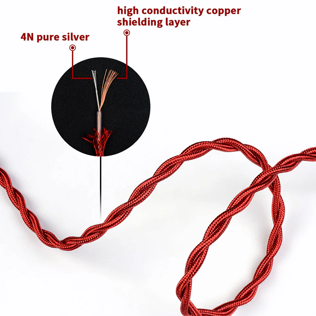 NICEHCK RedAg 4N Pure Silver Upgrade Cable for IEM - Image 2