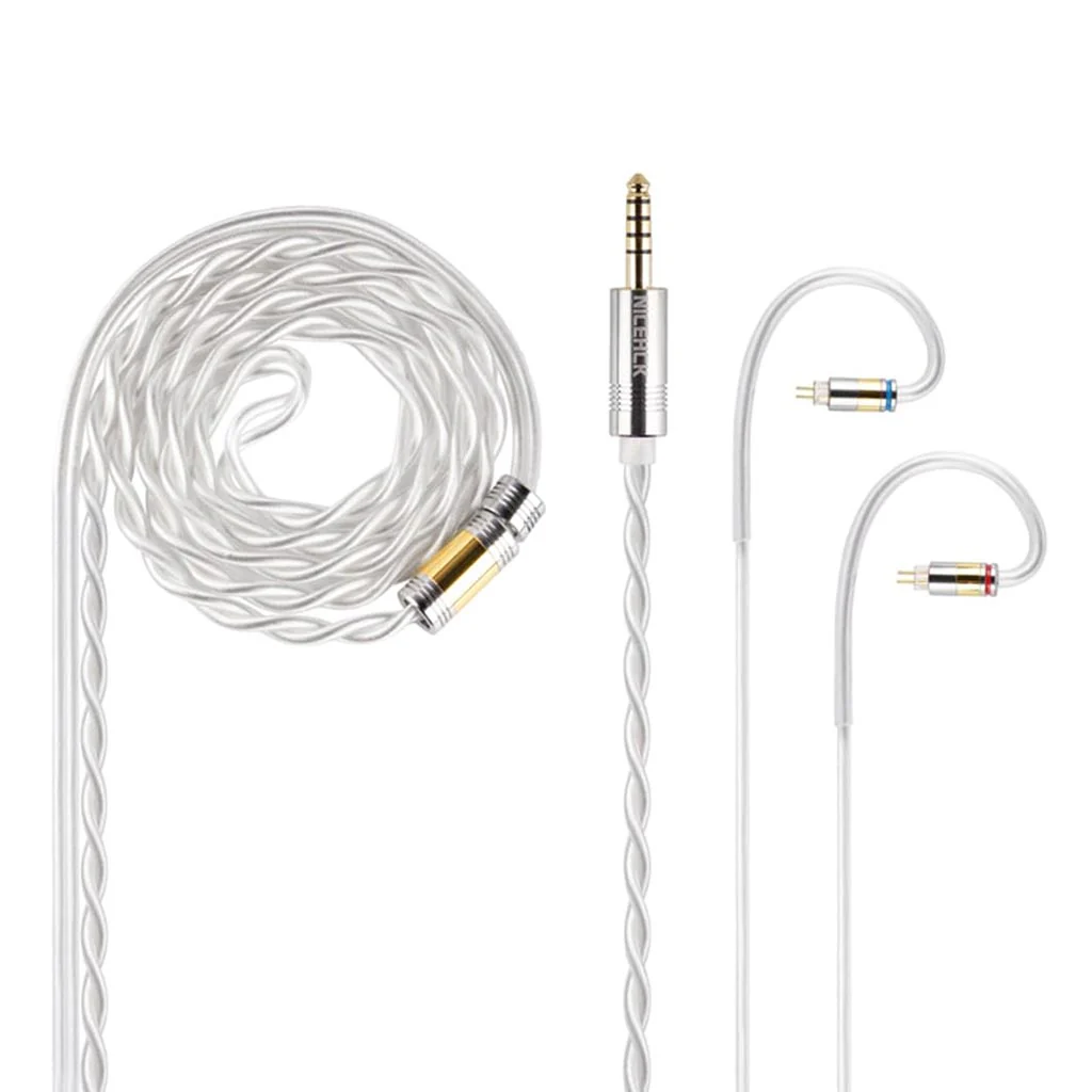 NICEHCK SnowCat Silver Plated OCC Upgrade Cable for IEM